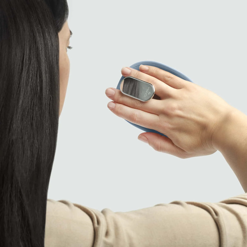 Manta Mirror Hair Brush - Powder Blue