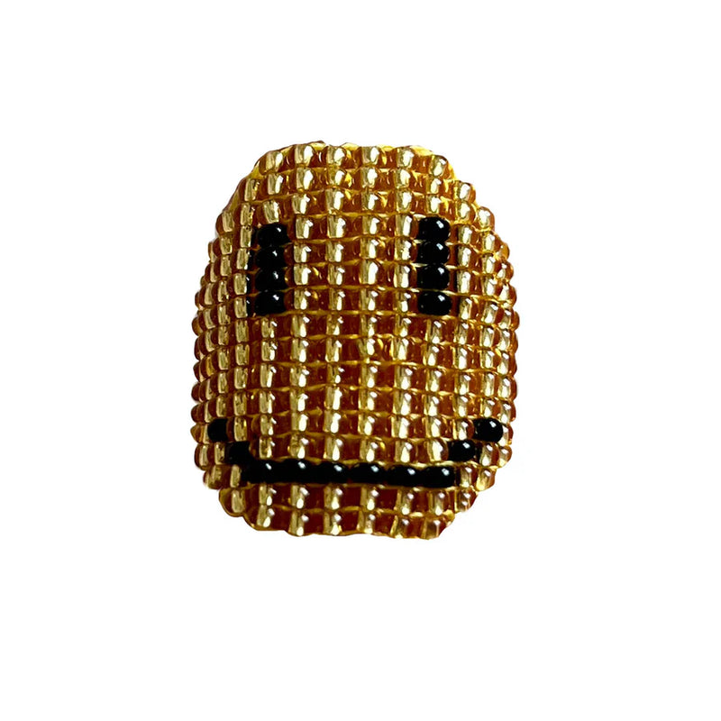 Gold Smiley BB Ring