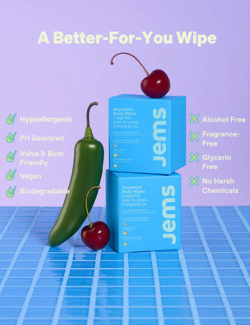 Anywhere Body Wipes | Jems